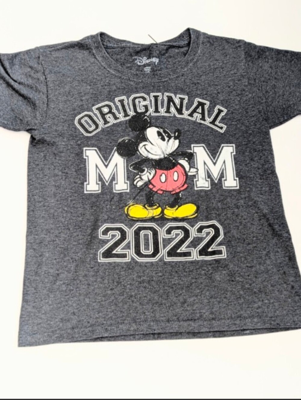 Disney Kids Unisex (4/5-XS) Dark Grey "Original MM 2022" Short-Sleeve Tee/TShirt
